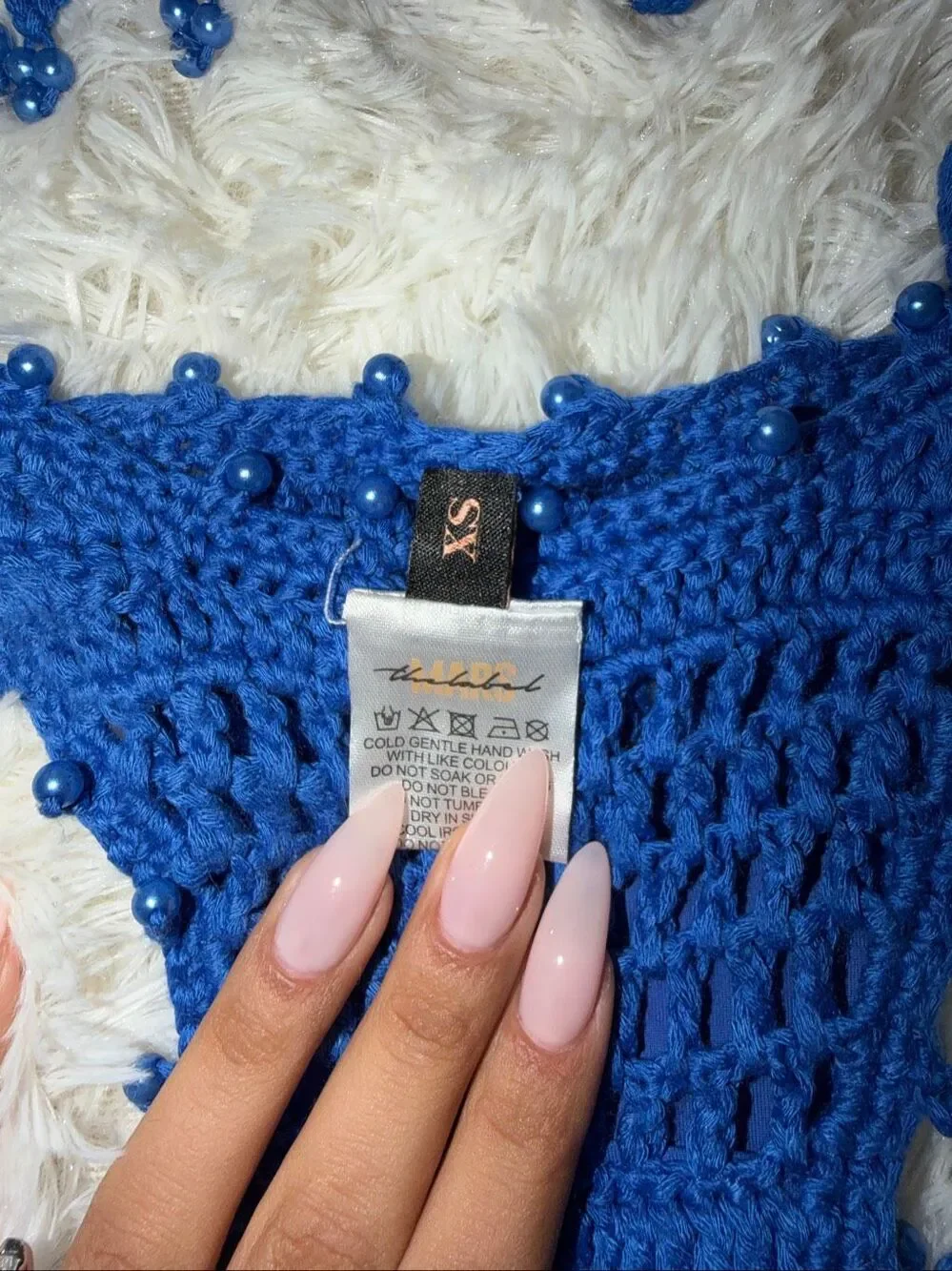 Mars the Label blue knit bikini set size XS